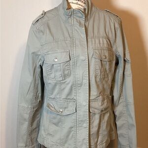 SPRING COTTON DENIM UTILITY JACKET SAGE GREEN by KENSIE JEANS LADIES SZ M